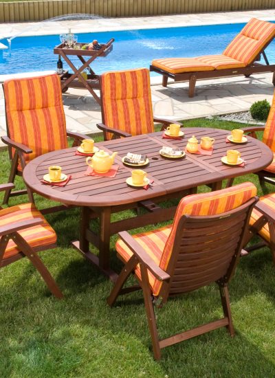 The Garden furniture by the pool